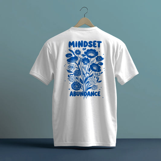 MINDSET OF ABUNDANCE BLUE HIGH QUALITY HEAVY COTTON T-SHIRT (UNISEX)