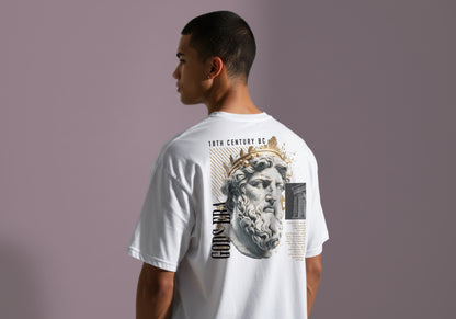 GREEK GOD 'GODS ERA' GRAPHIC PRINT HIGH QUALITY HEAVY COTTON T-SHIRT (UNISEX)