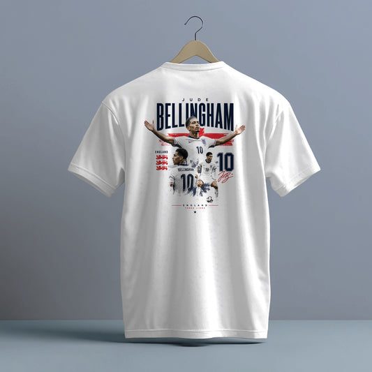 JUDE BELLINGHAM ENGLAND GRAPHIC PRINT HIGH QUALITY HEAVY COTTON T-SHIRT (UNISEX)