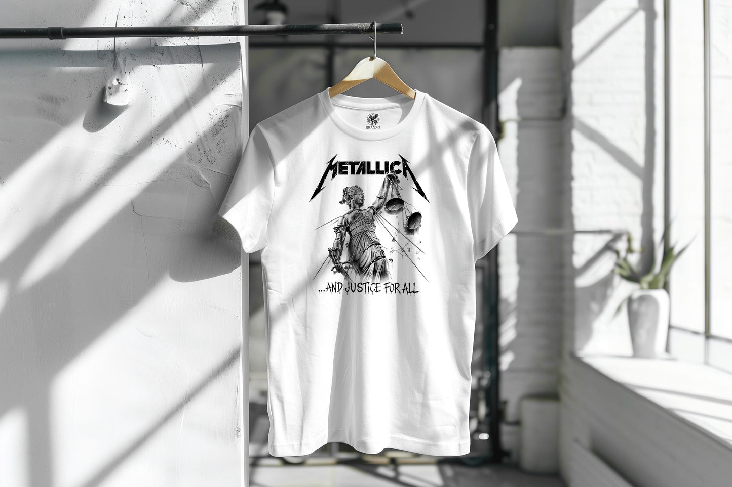 METALLICA 'AND JUSTICE FOR ALL' HIGH QUALITY HEAVY COTTON T-SHIRT (UNISEX)