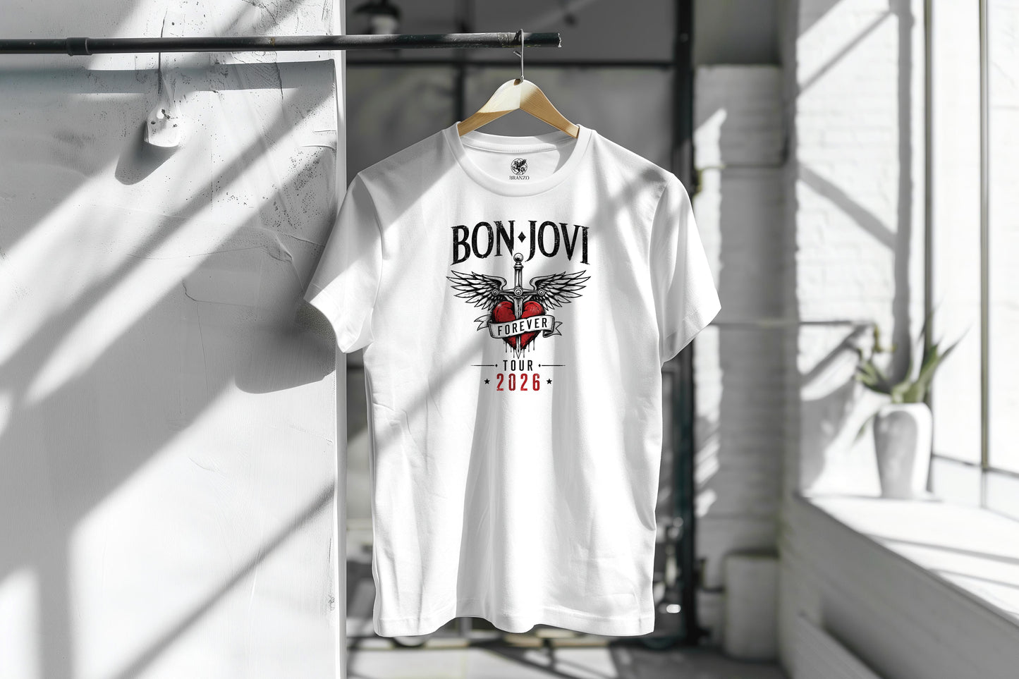 BON JOVI FOREVER TOUR 2026 HIGH QUALITY HEAVY COTTON T-SHIRT (UNISEX)