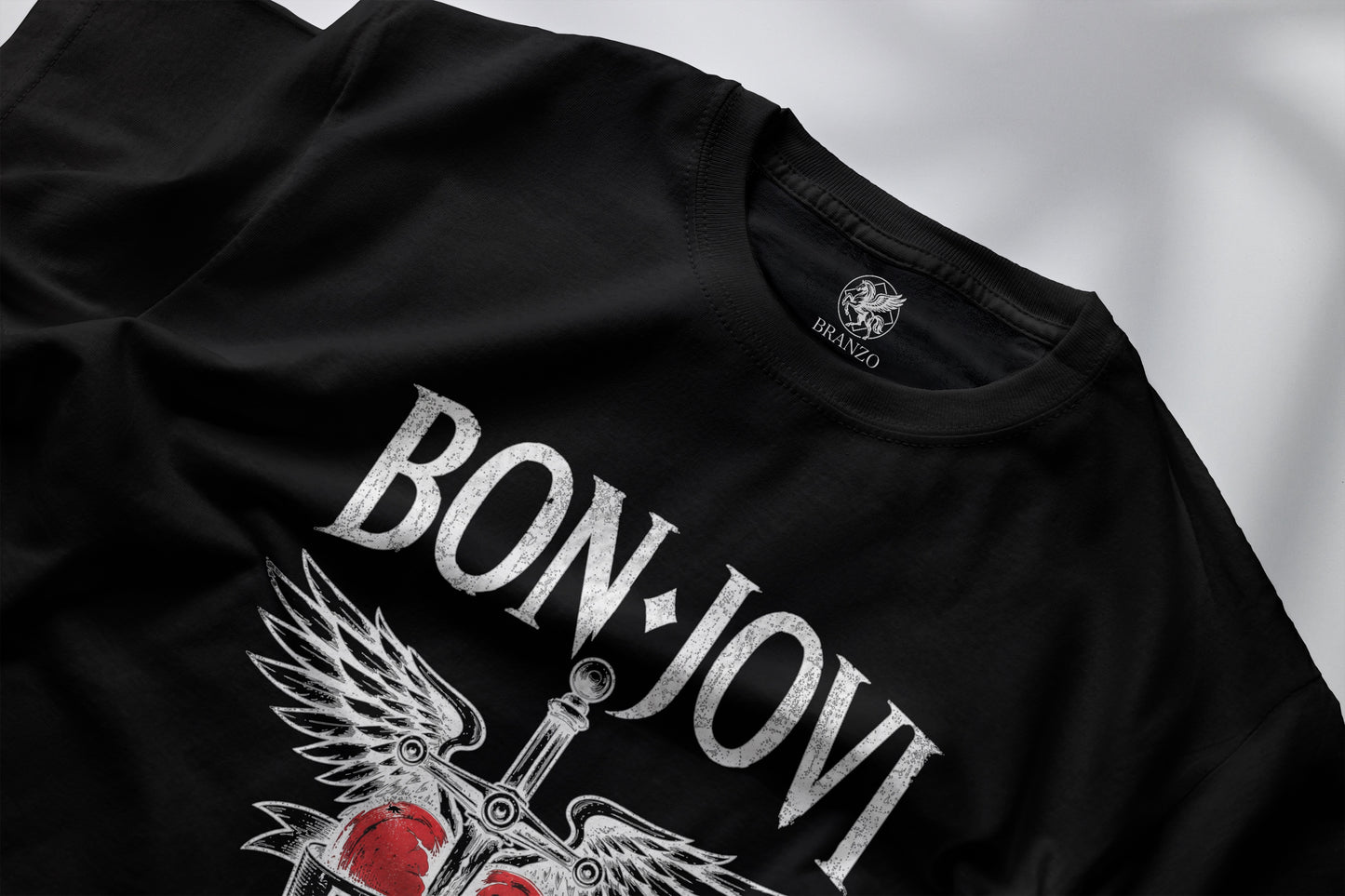 BON JOVI FOREVER TOUR 2026 HIGH QUALITY HEAVY COTTON BLACK T-SHIRT (UNISEX)