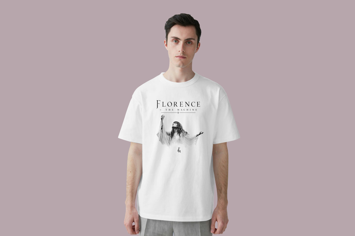 FLORENCE AND THE MACHINE PRINT HIGH QUALITY HEAVY COTTON T-SHIRT (UNISEX)