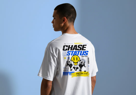 CHASE AND STATUS DNB GRAPHIC HIGH QUALITY HEAVY COTTON T-SHIRT (UNISEX)