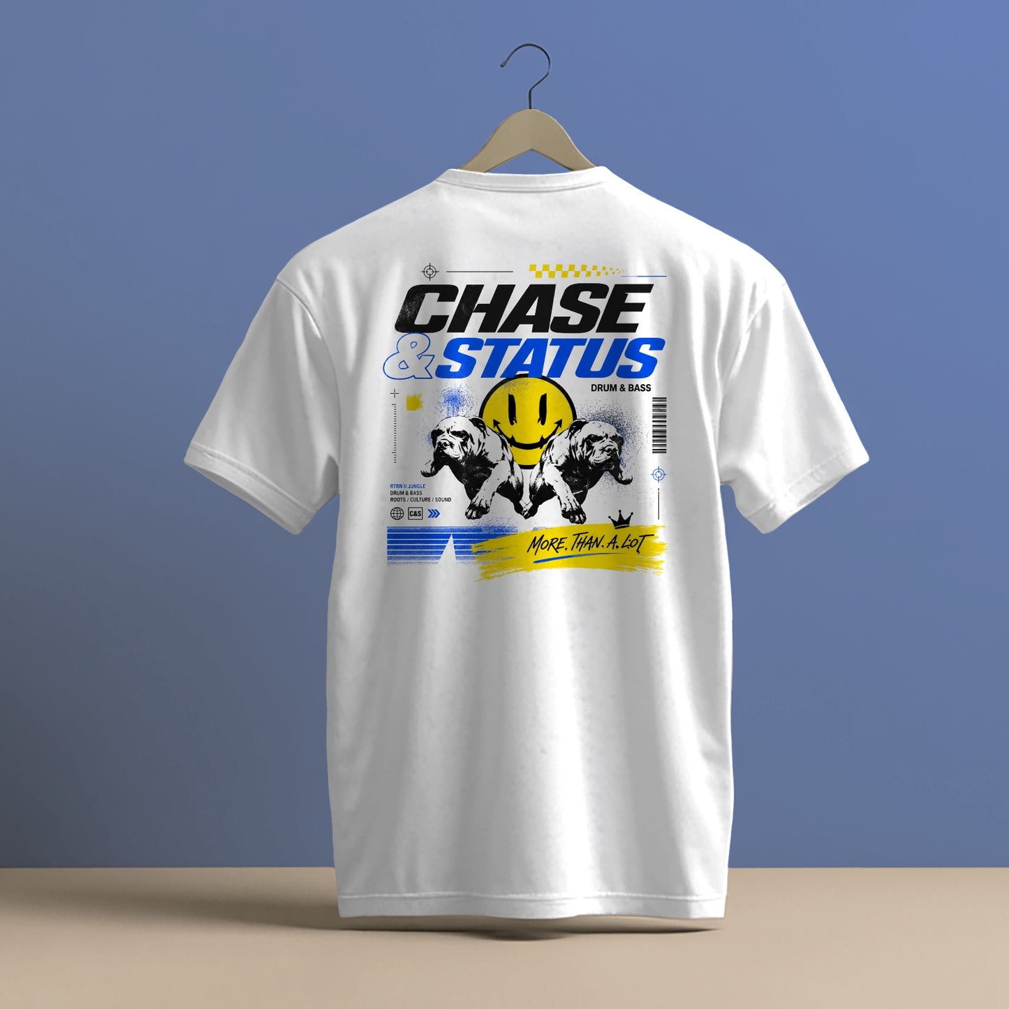 CHASE AND STATUS DNB GRAPHIC HIGH QUALITY HEAVY COTTON T-SHIRT (UNISEX)