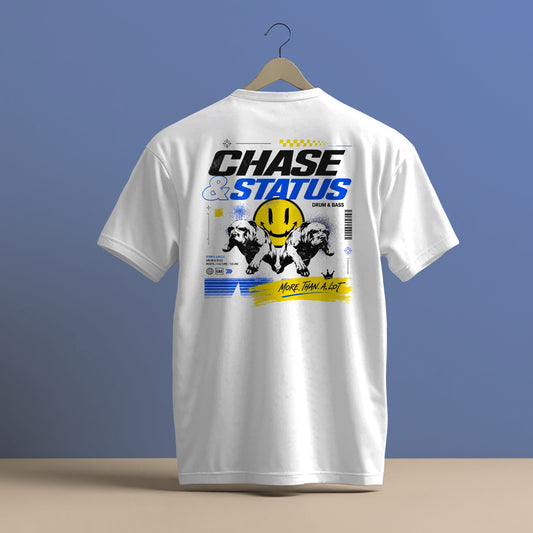 CHASE AND STATUS DNB GRAPHIC HIGH QUALITY HEAVY COTTON T-SHIRT (UNISEX)