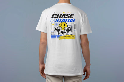 CHASE AND STATUS DNB GRAPHIC HIGH QUALITY HEAVY COTTON T-SHIRT (UNISEX)