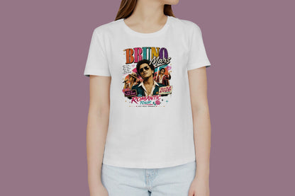 BRUNO MARS TOUR COLOURFUL HIGH QUALITY HEAVY COTTON T-SHIRT (UNISEX)