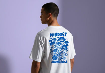 MINDSET OF ABUNDANCE BLUE HIGH QUALITY HEAVY COTTON T-SHIRT (UNISEX)