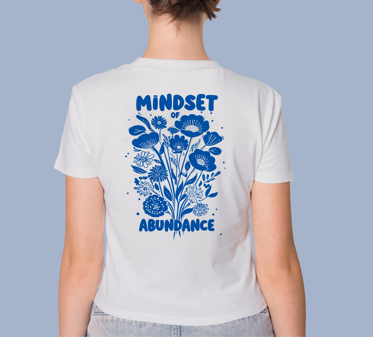 MINDSET OF ABUNDANCE BLUE HIGH QUALITY HEAVY COTTON T-SHIRT (UNISEX)