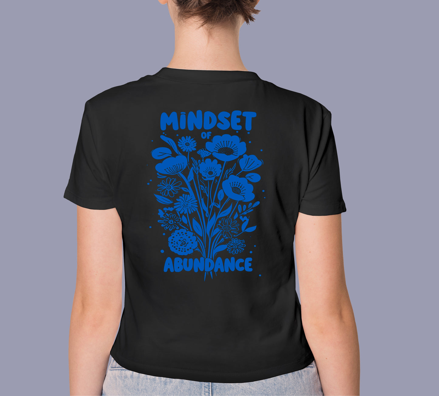 MINDSET OF ABUNDANCE BLUE HIGH QUALITY HEAVY COTTON T-SHIRT (UNISEX)