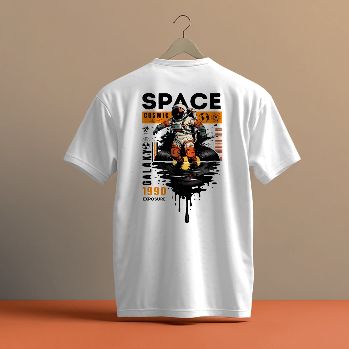 COSMIC SPACE ASTRONAUGHT DESIGN HIGH QUALITY HEAVY COTTON T-SHIRT (UNISEX)