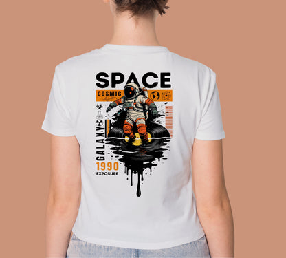 COSMIC SPACE ASTRONAUGHT DESIGN HIGH QUALITY HEAVY COTTON T-SHIRT (UNISEX)
