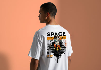 COSMIC SPACE ASTRONAUGHT DESIGN HIGH QUALITY HEAVY COTTON T-SHIRT (UNISEX)