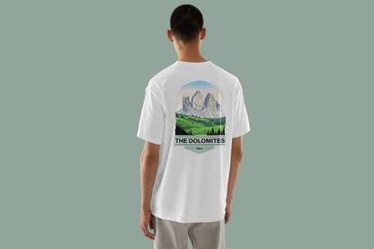 THE DOLOMITES ITALY GRAPHIC DESIGN HIGH QUALITY HEAVY COTTON T-SHIRT (UNISEX)