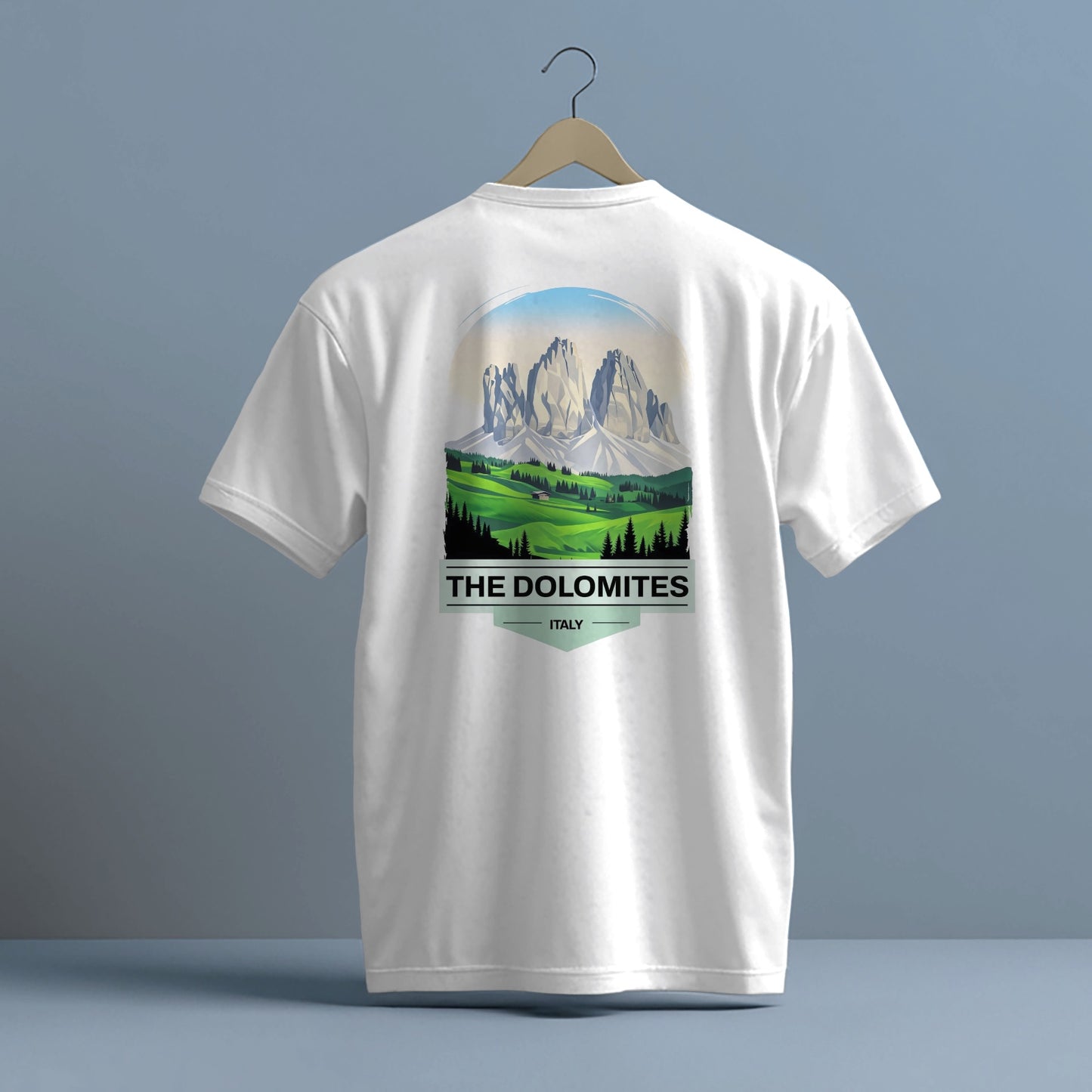 THE DOLOMITES ITALY GRAPHIC DESIGN HIGH QUALITY HEAVY COTTON T-SHIRT (UNISEX)