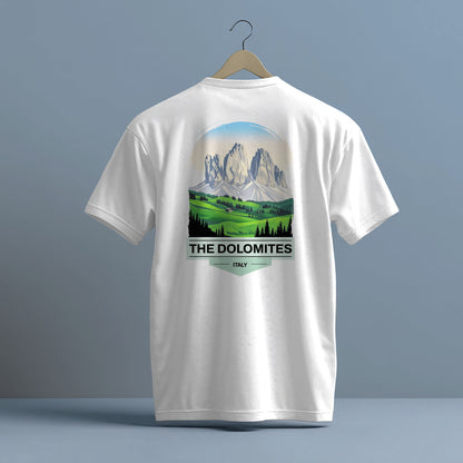 THE DOLOMITES ITALY GRAPHIC DESIGN HIGH QUALITY HEAVY COTTON T-SHIRT (UNISEX)