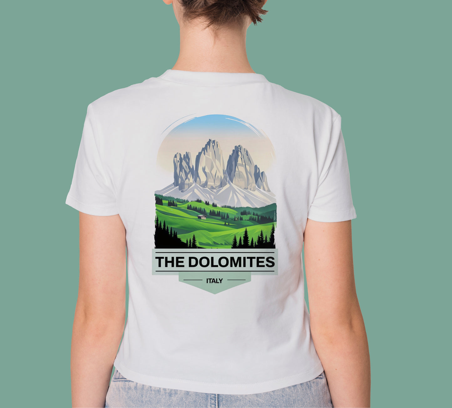 THE DOLOMITES ITALY GRAPHIC DESIGN HIGH QUALITY HEAVY COTTON T-SHIRT (UNISEX)