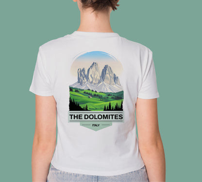 THE DOLOMITES ITALY GRAPHIC DESIGN HIGH QUALITY HEAVY COTTON T-SHIRT (UNISEX)