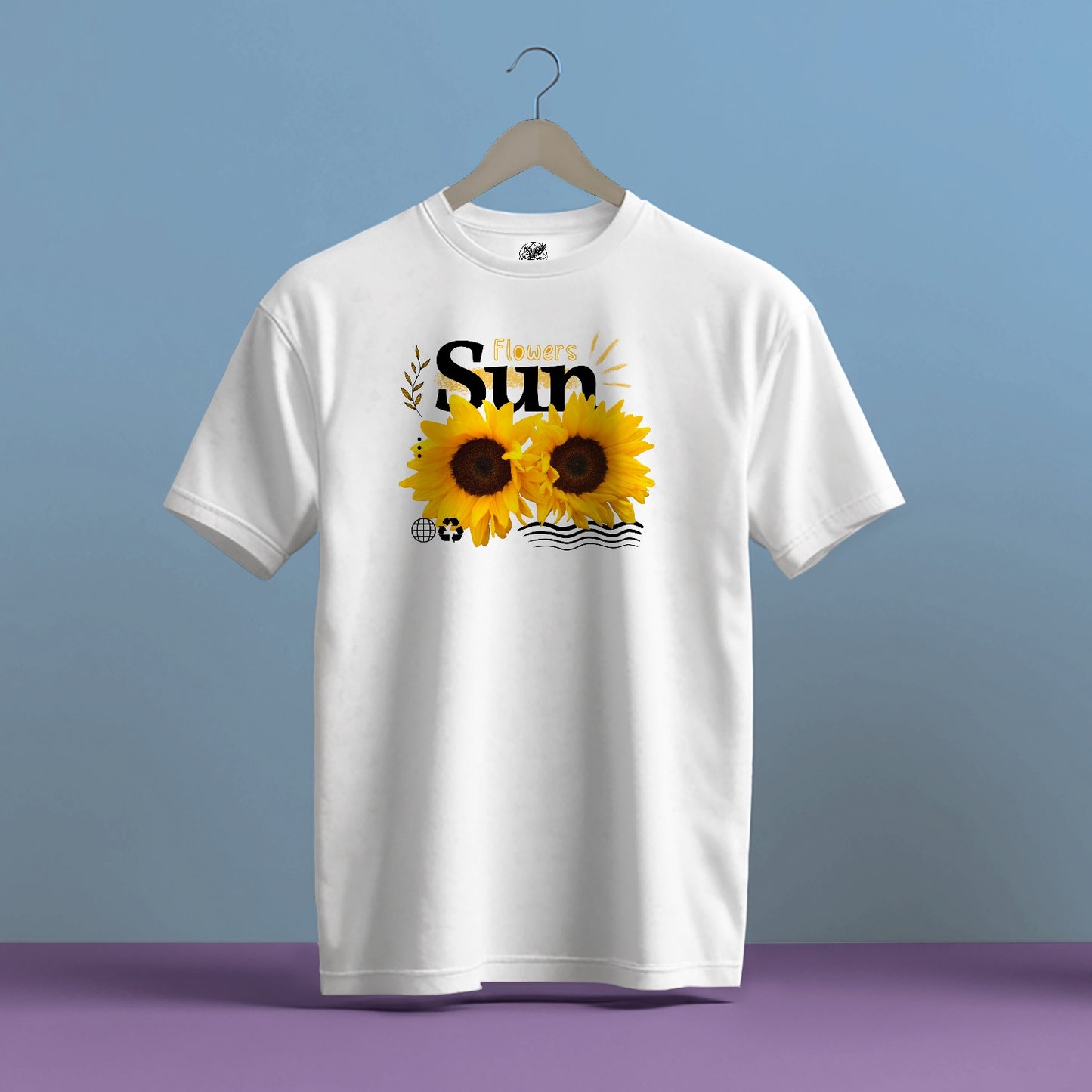 SUNFLOWERS SUMMERTIME THEME FLORAL HIGH QUALITY HEAVY COTTON T-SHIRT (UNISEX)