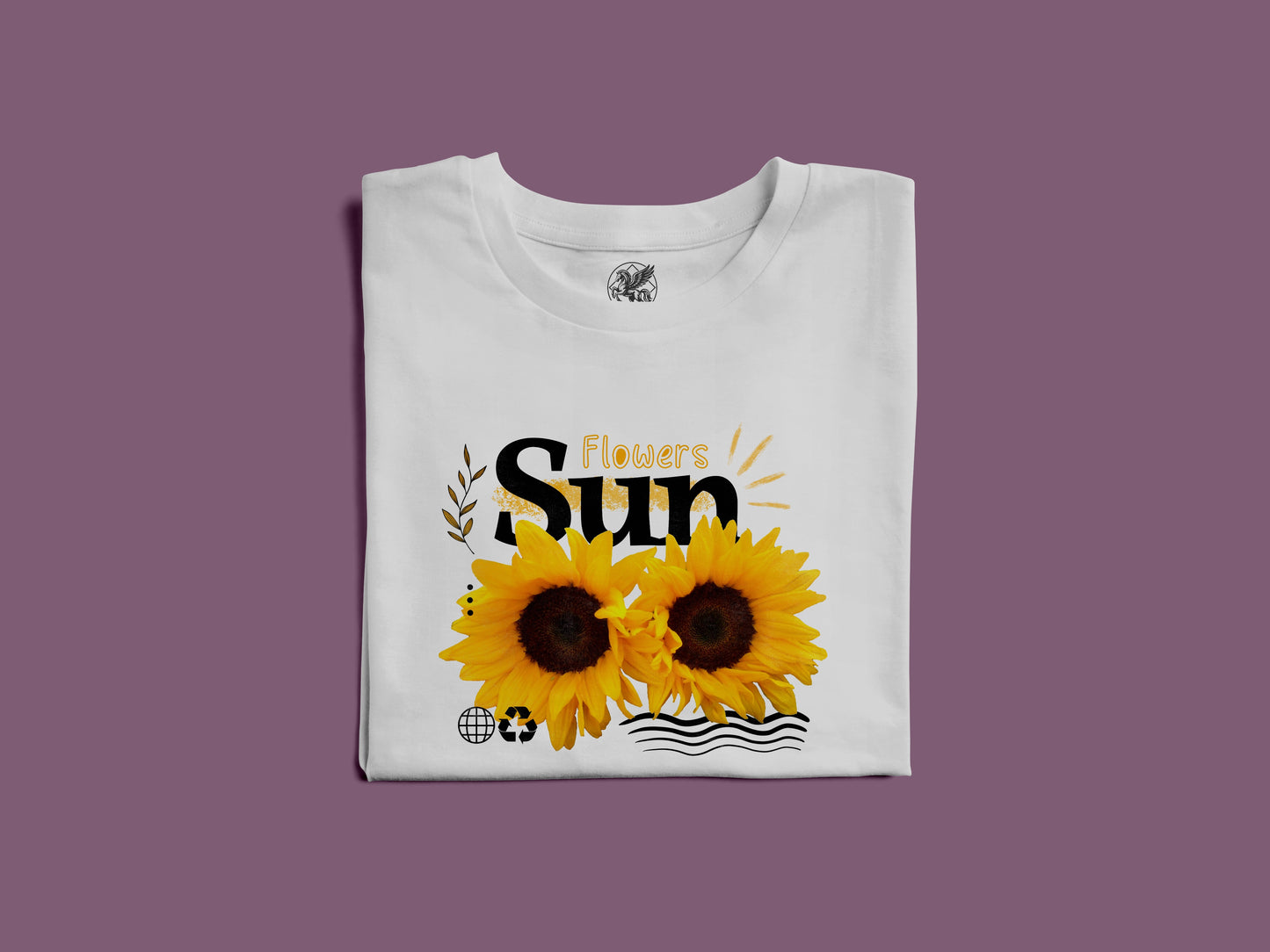SUNFLOWERS SUMMERTIME THEME FLORAL HIGH QUALITY HEAVY COTTON T-SHIRT (UNISEX)